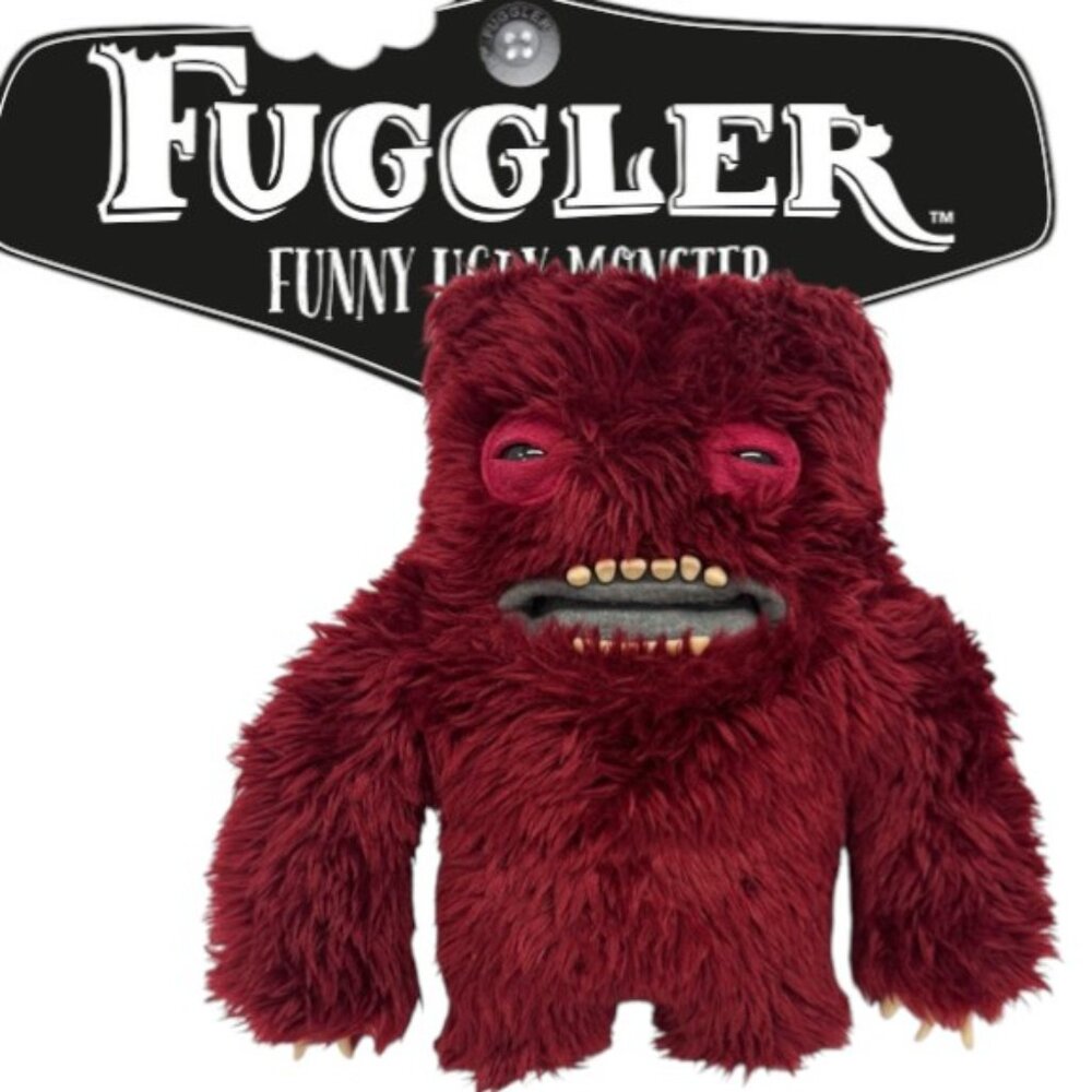 2018 Spin Master Maroon Red Burgundy Fuggler Clawey 12" Inch Rare Plush Retired